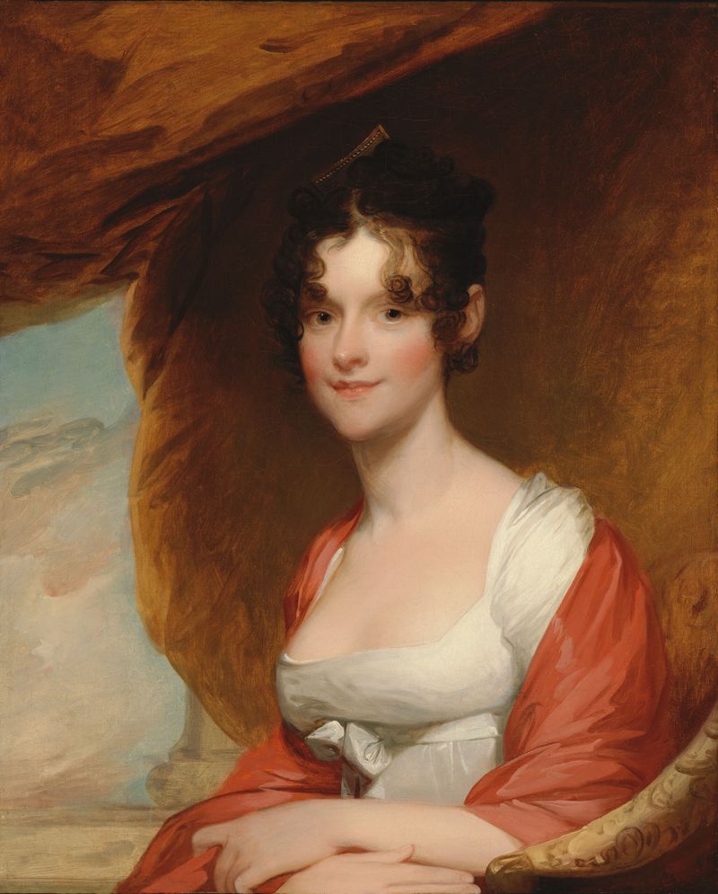 Portrait of Sarah Inman Linzee by Gilbert Stuart, oil on canvas, 1807