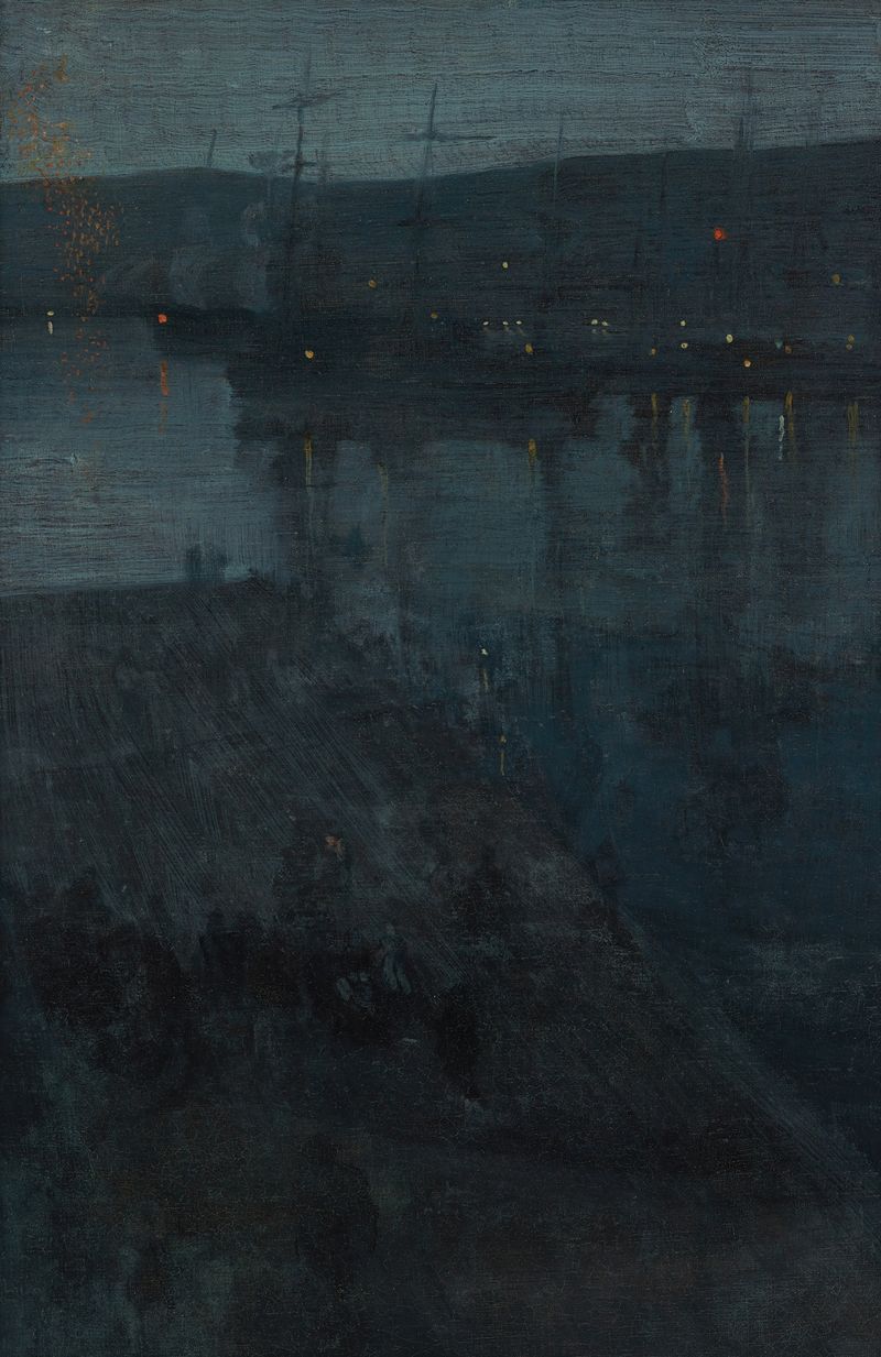 Nocturne in Blue and Gold; Valparaiso de James Abbott McNeill Whistler, óleo sobre tela