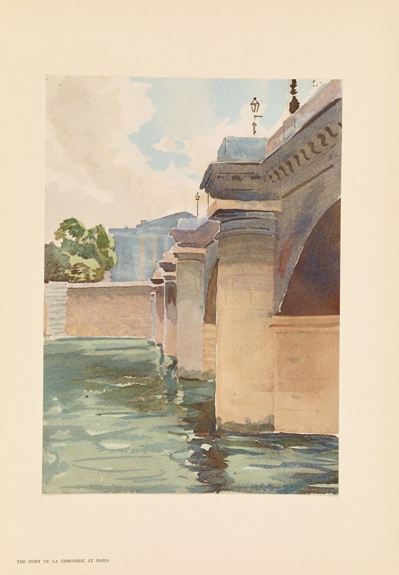 Óleo sobre tela de Pierre Vignal retratando o Ponte da Concorde sobre o Sena