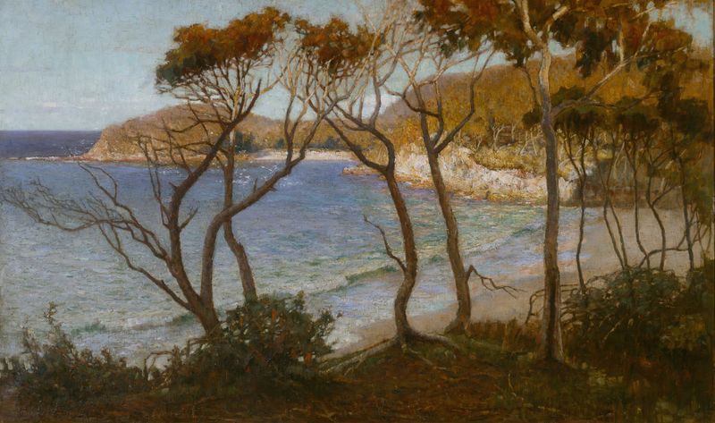 Escena marina que representa las playas del Pacífico de Albert Hanson, Impresionismo