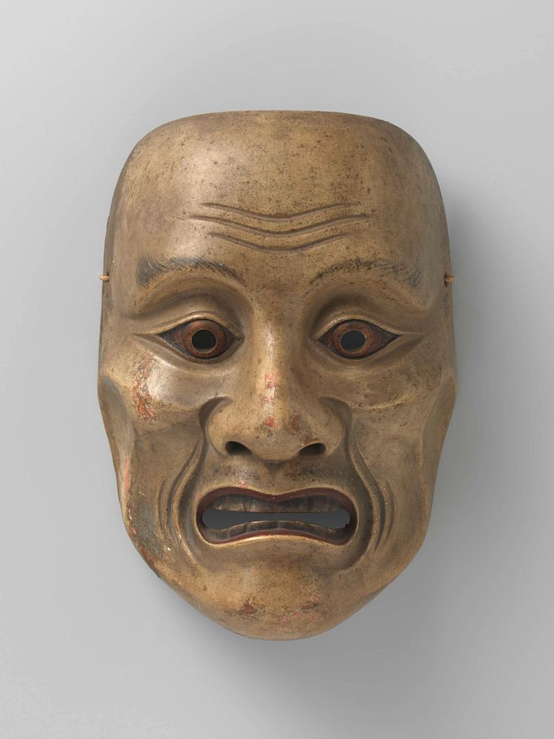 Máscara de madera que representa a Minamoto no Yorimasa, Unknown Artist