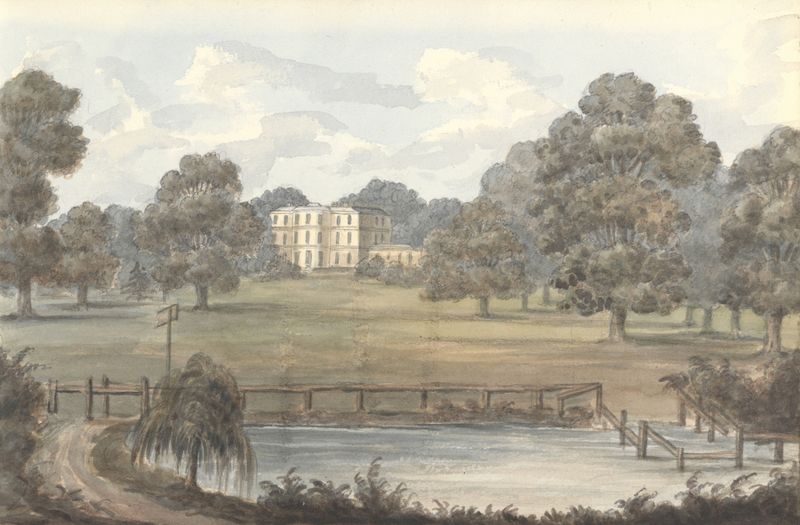 Paisagem de Wanstead Grove, Essex de Anne Rushout, óleo sobre tela