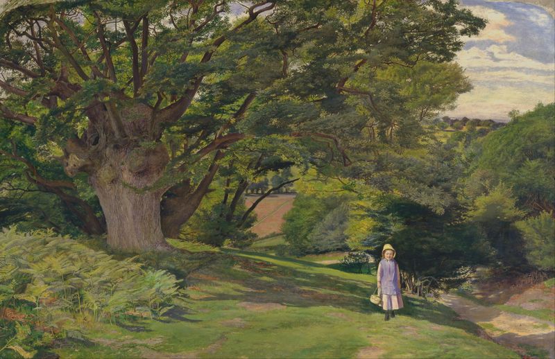 Landscape depicting greenery and light by William Henry Millais