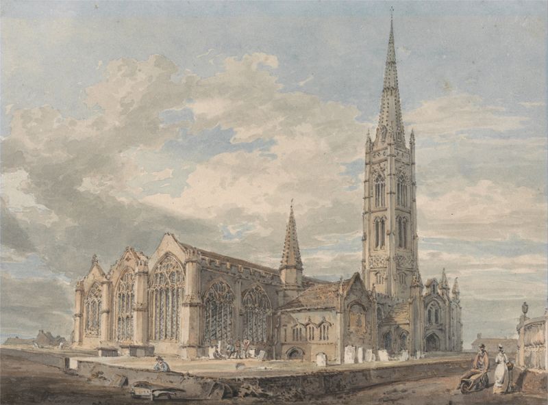 North East View of Grantham Church, pintura al óleo de Joseph Mallord William Turner