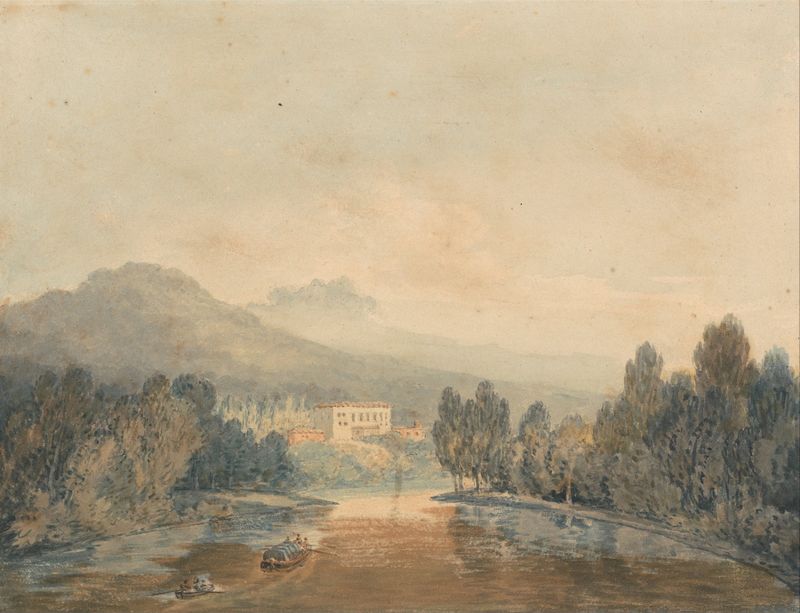 Villa Salviati en el Arno, pintura al óleo de Joseph Mallord William Turner