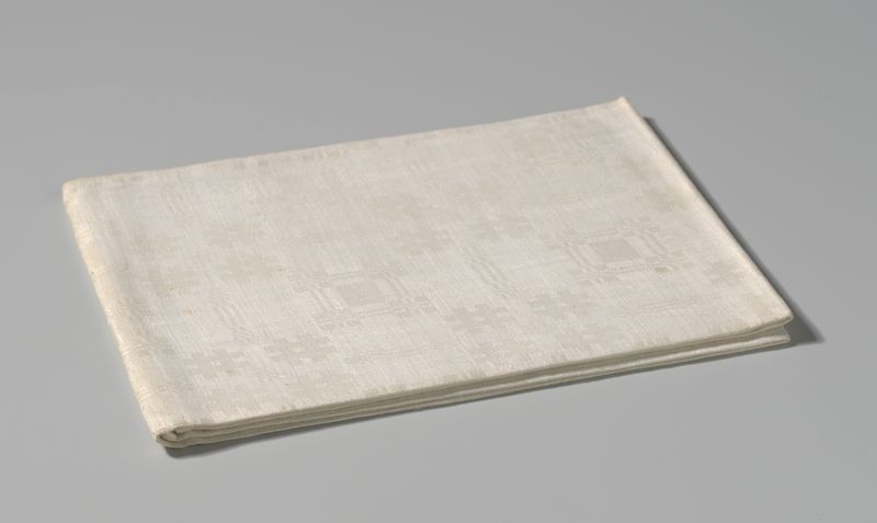 Textil de lino con un patrón de pellen de un artista desconocido de 1869.