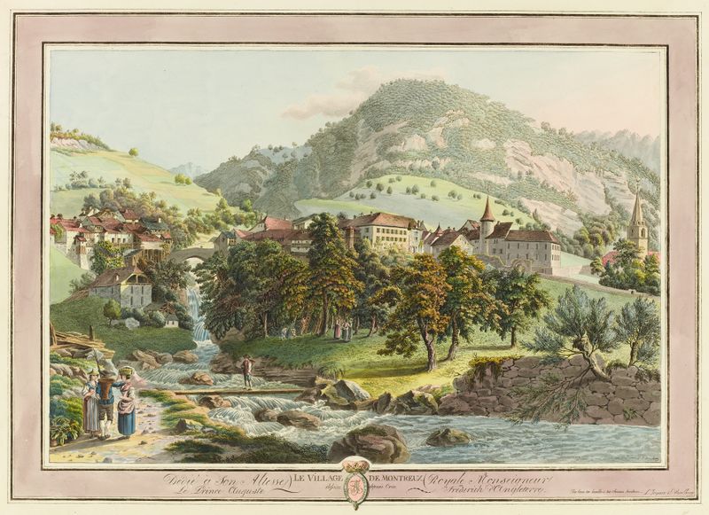 Landscape of Le Village de Montreux by Pierre Samuel Louis Joyeux, medium unknown