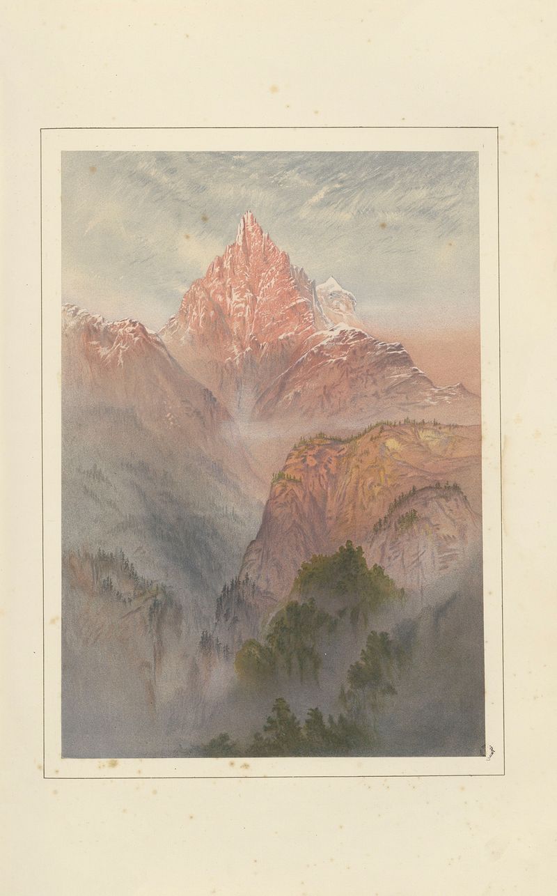 Landscape of Dent du Midi, oil on canvas by Elijah Walton