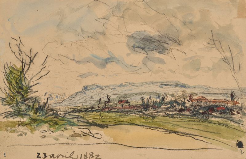 Paisagem do Dauphiné de Johan Barthold Jongkind, pintura a óleo
