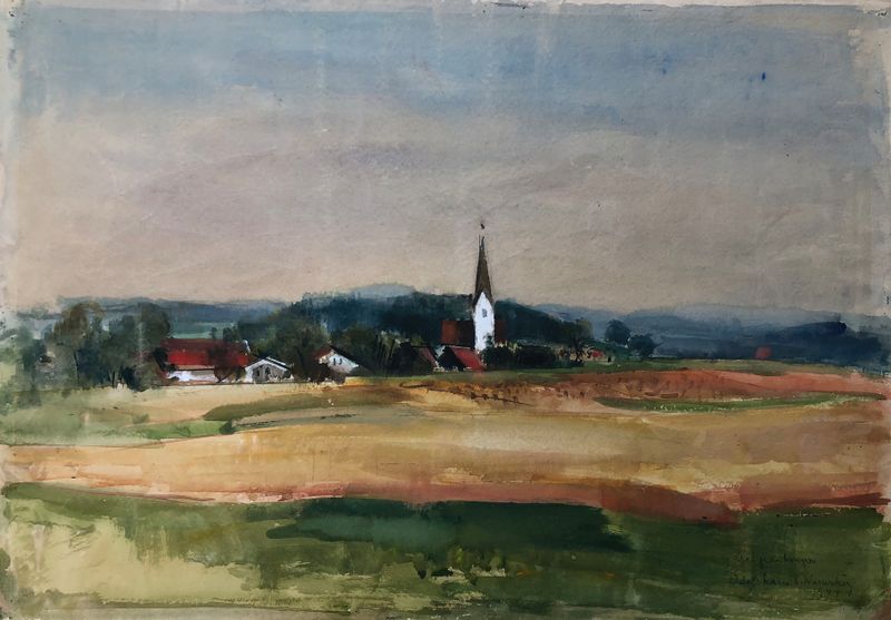 Odelsham bei Wasserburg am Inn de Otto Geigenberger, expressionismo, paisagem