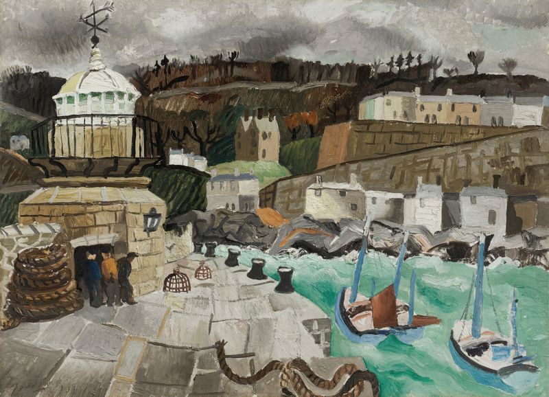 Landscape of St Ives, Cornwall by Christopher Wood, oil on canvas