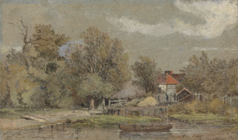 Landscape by Patrick Nasmyth, featuring rolling hills and golden light, oil painting.