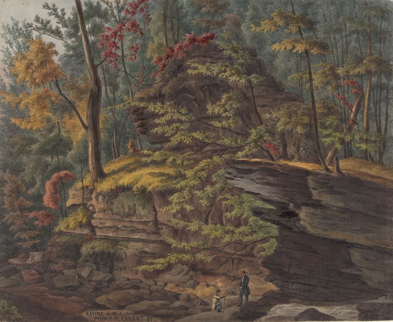 Ravine in New Jersey above Point Pleasant, pintura al óleo de Augustus Köllner