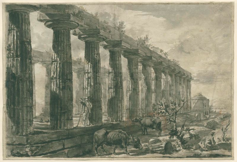 Engraving of the Temple of Juno at Paestum by Giovanni Battista Piranesi
