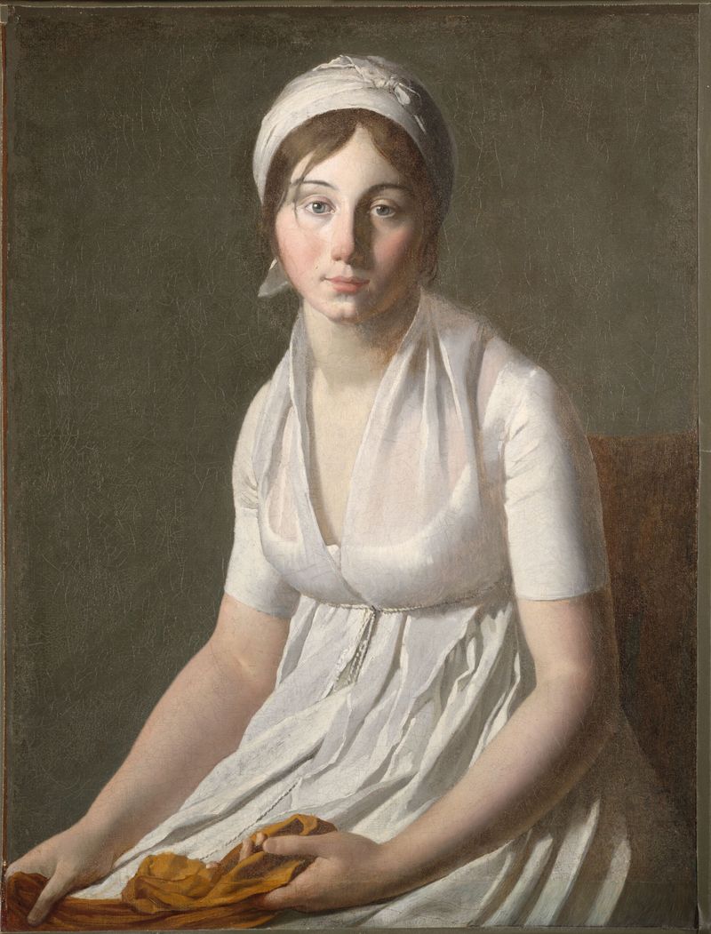 Portrait of a young woman, oil on canvas by Jacques-Louis David