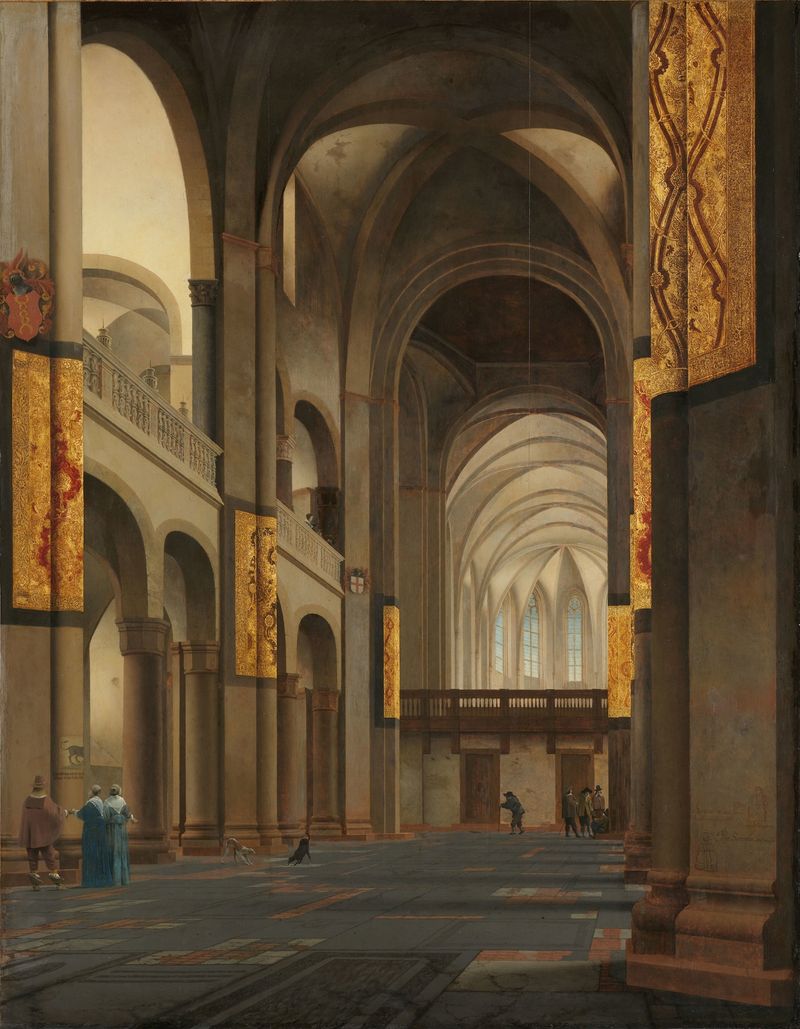 Interior view of the Mariakerk church, oil on panel by Pieter Jansz Saenredam