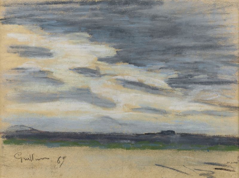 Paisaje de cielo con nubes, óleo de Armand Guillaumin