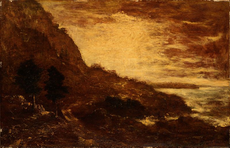 Sunset over Navarro Ridge, California Coast, oil on canvas by Ralph Albert Blakelock