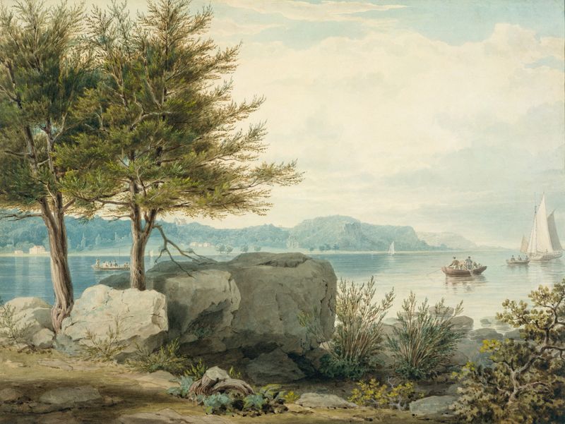 Weehawken from Turtle Grove, pintura a óleo de William James Bennett