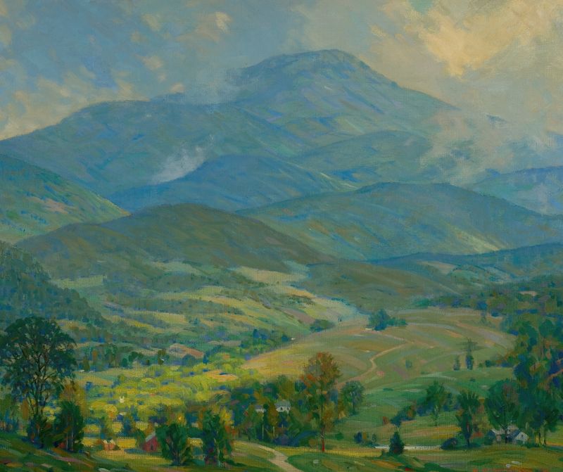 Paisagem de Mount Netop, óleo sobre tela de Wallace Weir Fahnestock