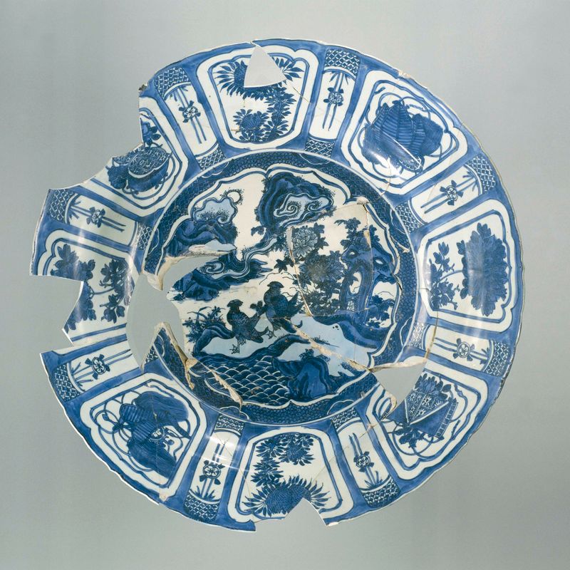 Naturaleza muerta de un tazón del Dutch East India Company, pintura de Unknown Artist
