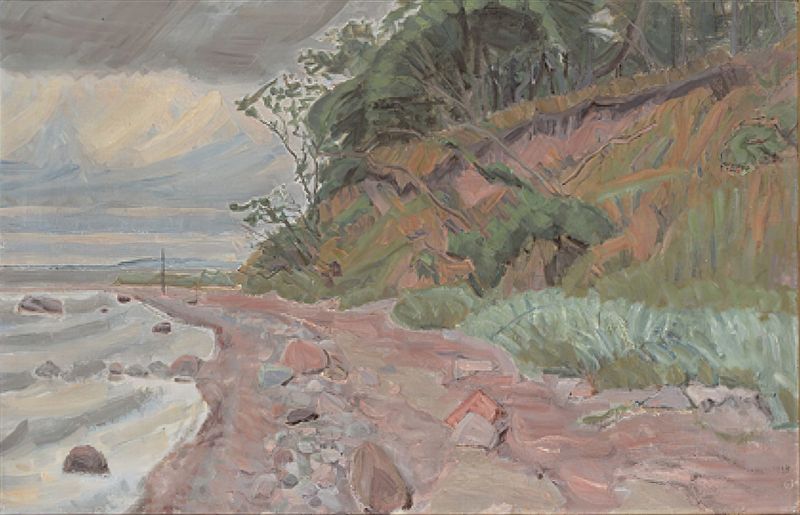 Forest slope in Skovskrænt Kongsøre by Niels Larsen Stevns, oil on canvas