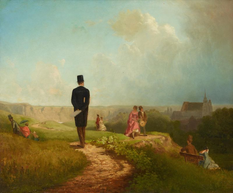 Der Hagestolz de Carl Spitzweg, pintura al óleo de un hombre en soledad e introspección.