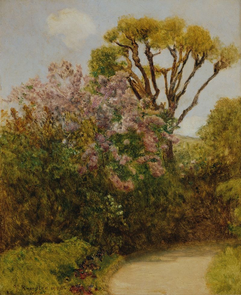 Landschaft by Franz Rumpler, impressionism, depicting a soft landscape with gentle colors.