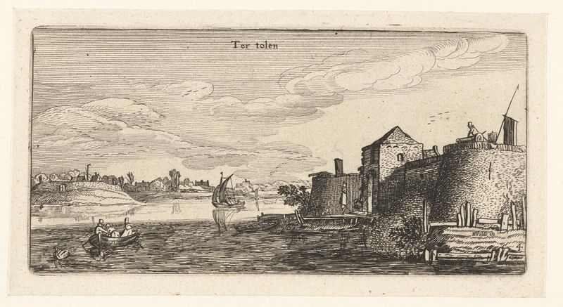 Fort met verdedigingswerken van Tholen aan de Schelde, gravura de Unknown Artist
