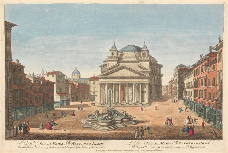 The Church of Santa Maria della Rotonda at Rome by Thomas Bowles III, unknown medium