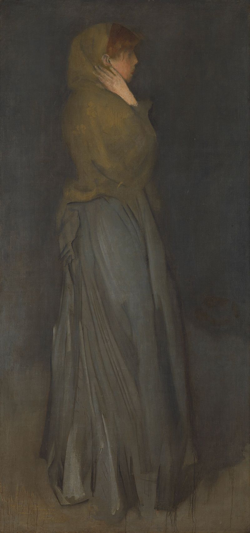 Retrato de una mujer en amarillo y gris, óleo sobre lienzo de James Abbott McNeill Whistler