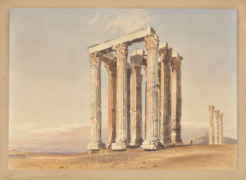 The Temple of Olympian Zeus, architecture by Thomas Hartley Cromek