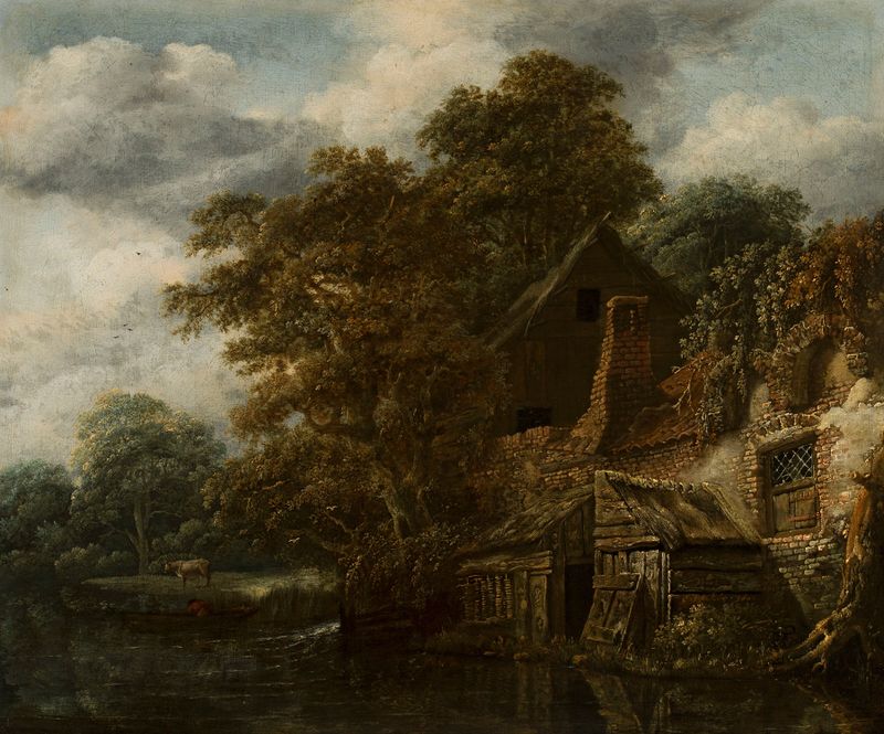 Landscape with a mill, oil painting by Cornelis Gerritsz Decker