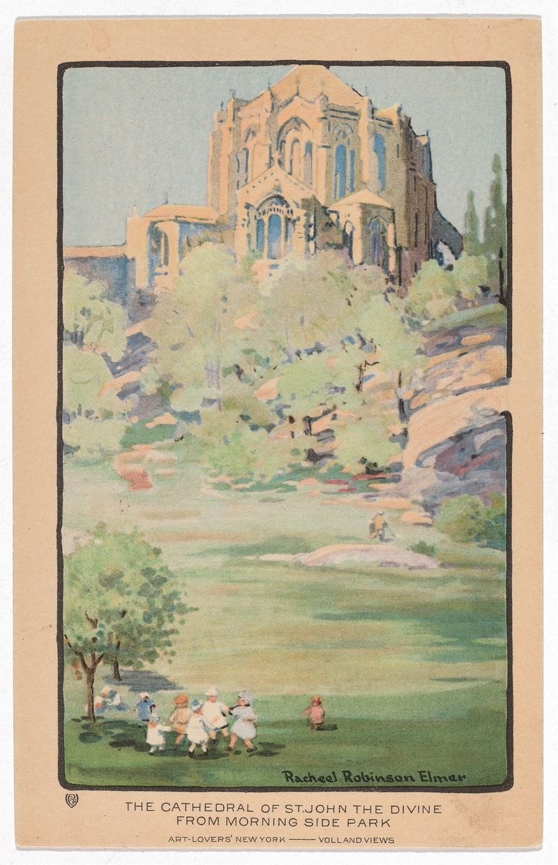Impressionist depiction of The Cathedral of St. John the Divine by Rachael Robinson Elmer