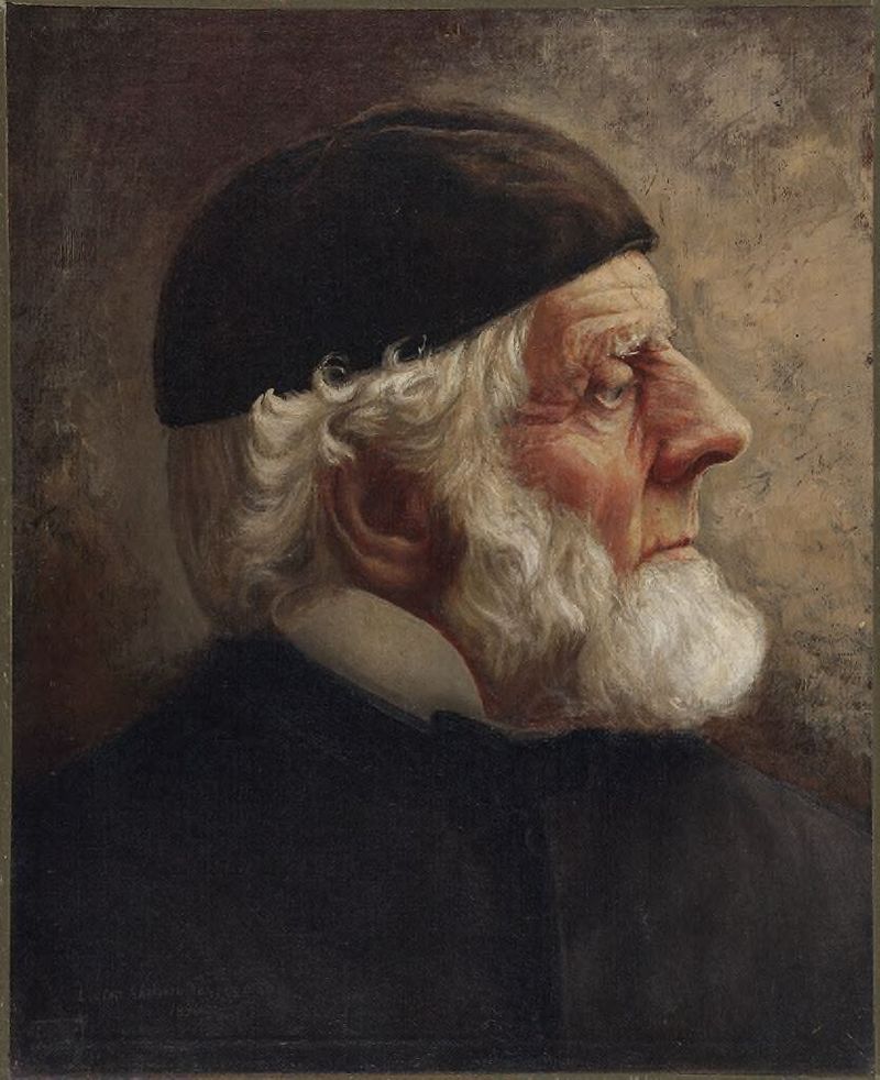 Retrato de Bishop Frederic Dan Huntington, óleo sobre lienzo de Lucien Adelbert Davison