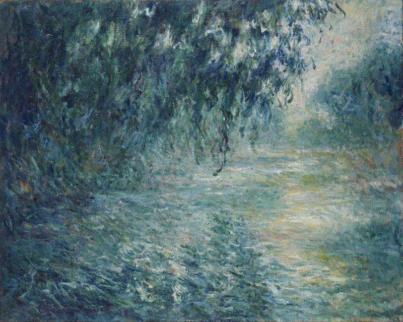 Morning on the Seine, óleo sobre lienzo de Claude Monet