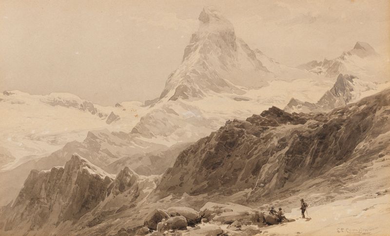 Landscape of the Matterhorn, oil on canvas by Edward Theodore Compton