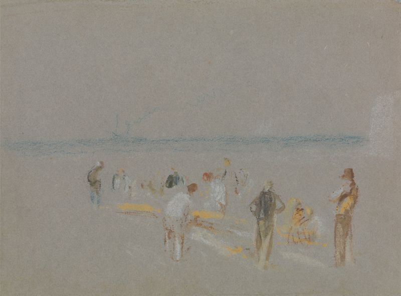 Escena marina con aguas tormentosas de Joseph Mallord William Turner, pintura al óleo