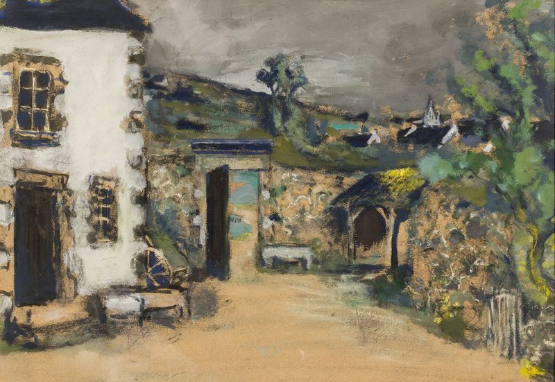 Escena interior con luz suave y colores apagados, óleo sobre lienzo de Édouard Vuillard