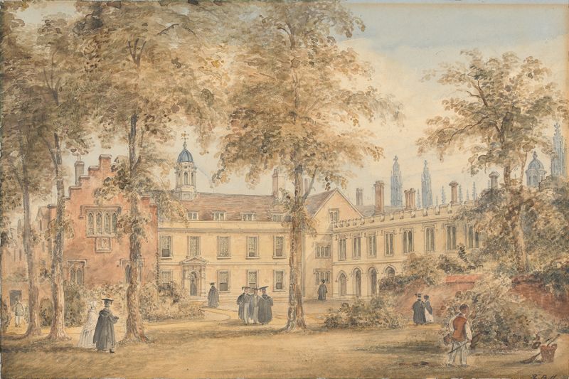 Trinity Hall from the Garden, oil painting by Richard Banks Harraden