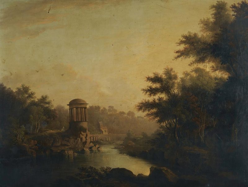 Landscape with a stream and rocks by Alexander Nasmyth, oil painting