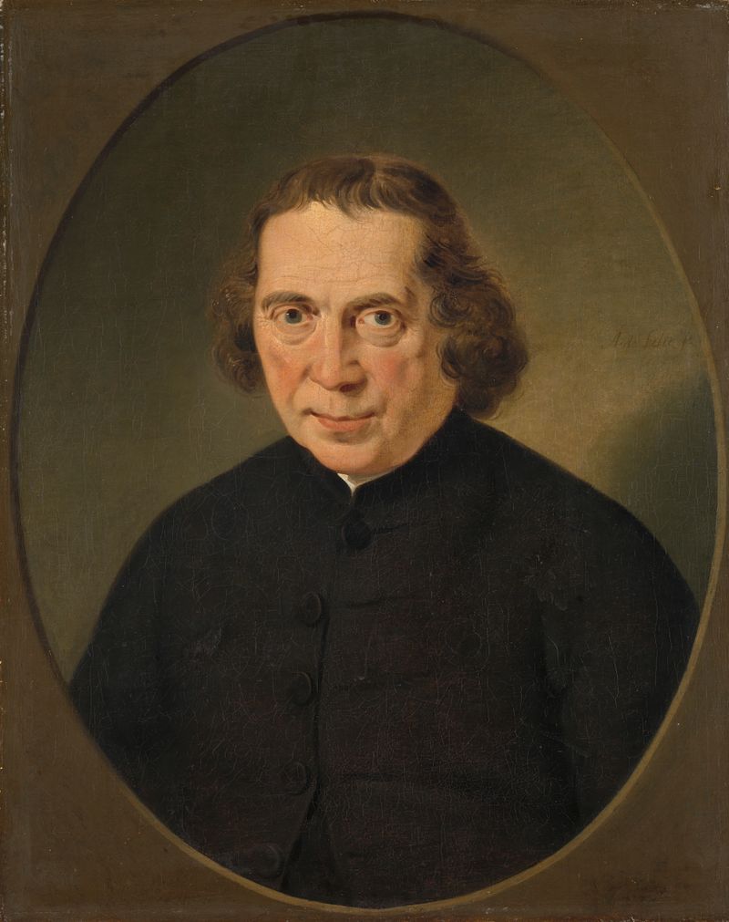 Retrato de Jan Nieuwenhuyzen, óleo sobre tela de Adriaan de Lelie