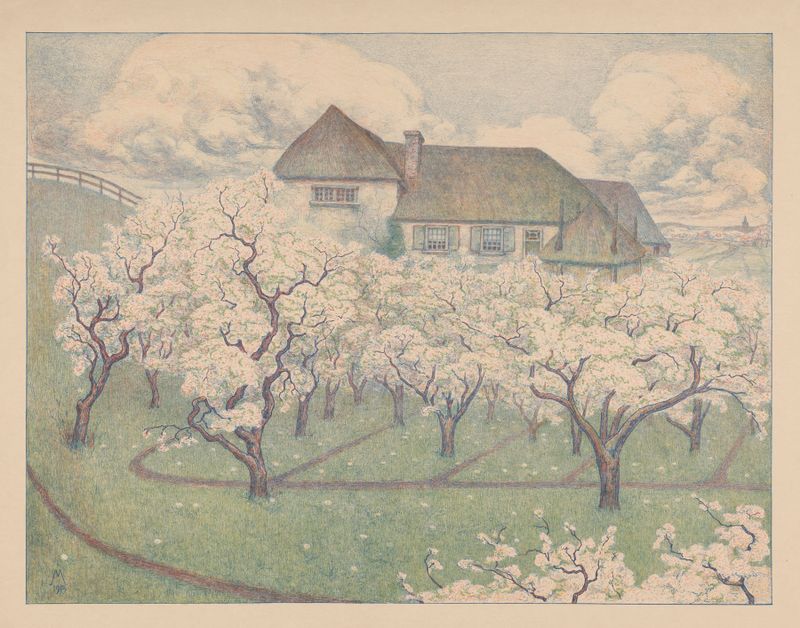Pomar em flor de Simon Moulijn, Pós-Impressionismo