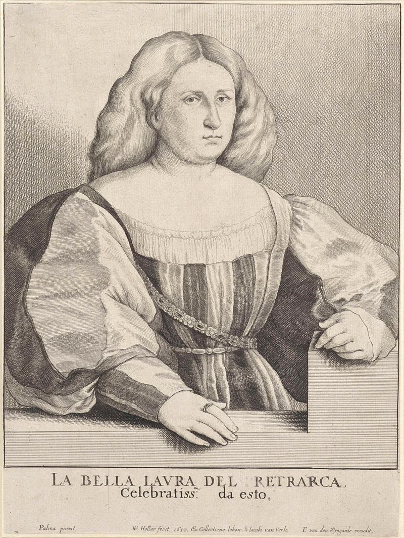 Retrato de Catharina Cornaro, gravura de Wenceslaus Hollar