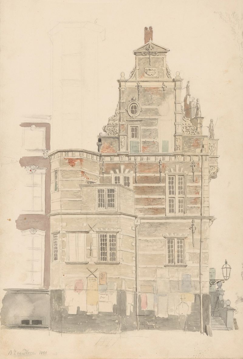 Stadhuis van Den Haag, oil on canvas by Bartholomeus Johannes van Hove