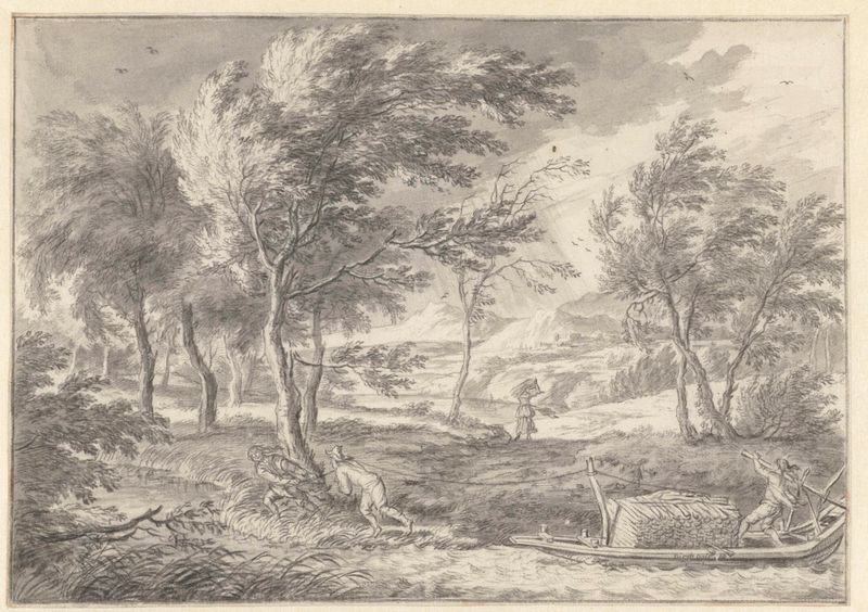 Paisaje con tormenta inminente, óleo sobre lienzo de Dirck Dalens