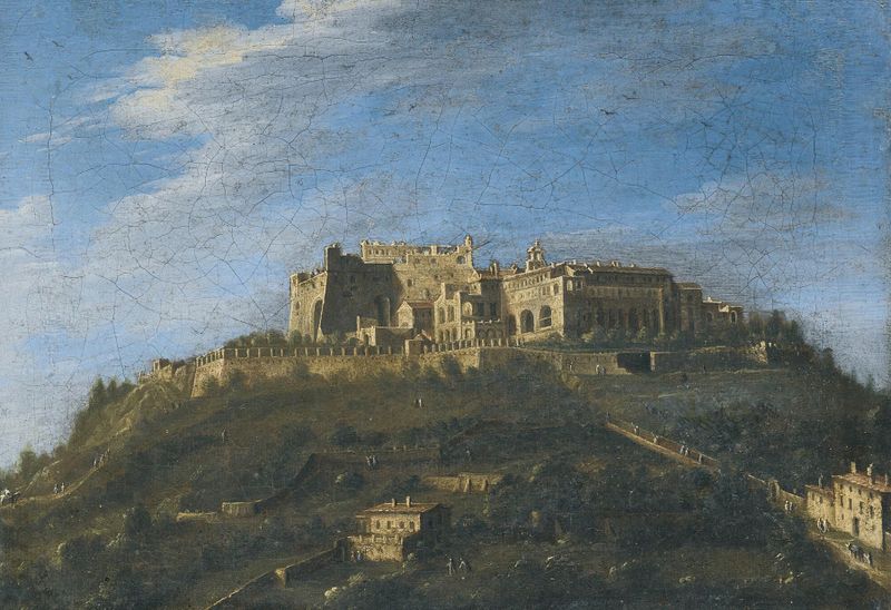 Rococo architecture of Monastery Di San Martino by Antonio Joli, oil on canvas