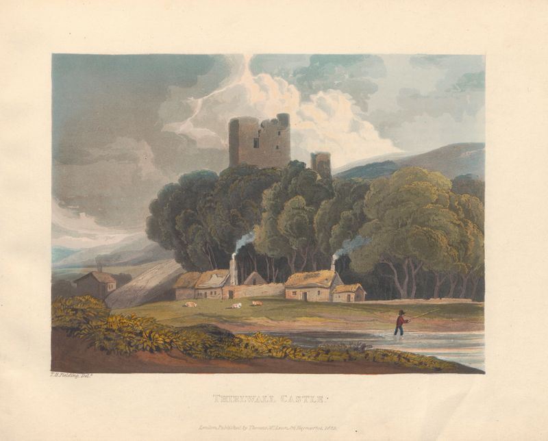 Thirlwall Castle, oil on canvas by Theodore Henry Adolphus Fielding
