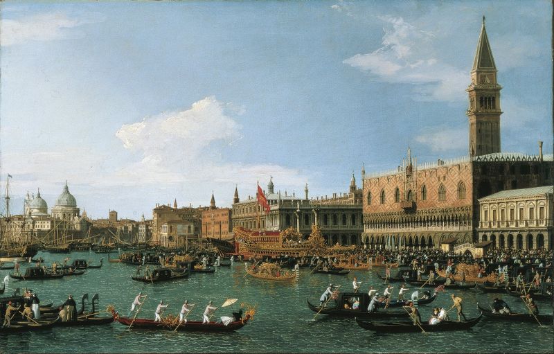 Return of ‘Il Bucintoro’ on Ascension Day, oil on canvas by Canaletto