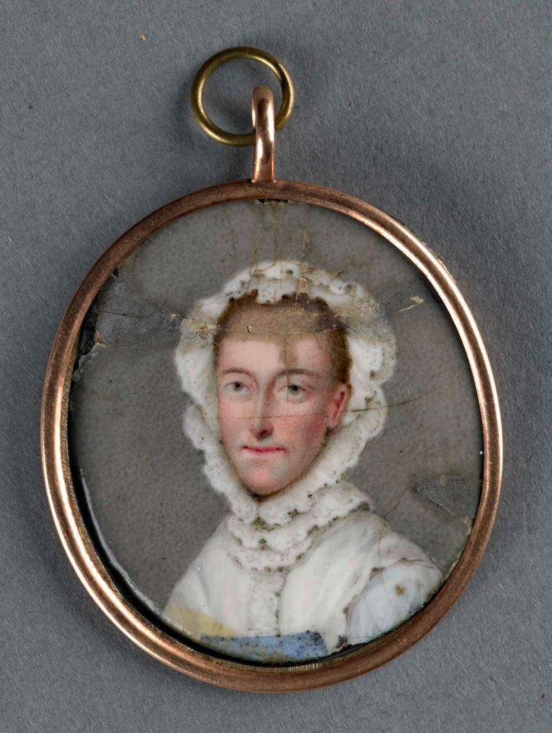 Retrato de Mary van Hannover, metal rococó de artista desconhecido